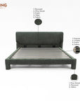 Forge Upholstered Bed - Boucle