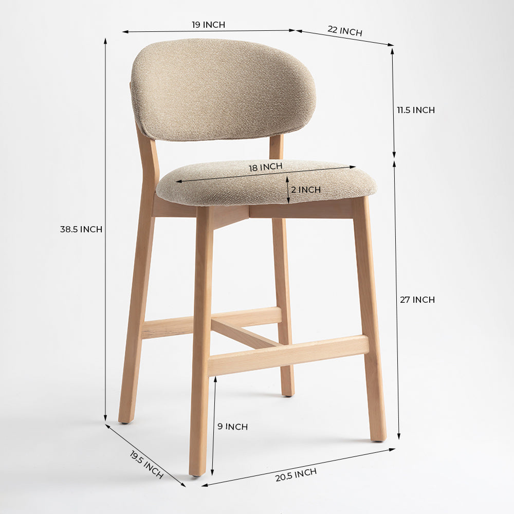 Vangaurd Bar Chair - Flaxen