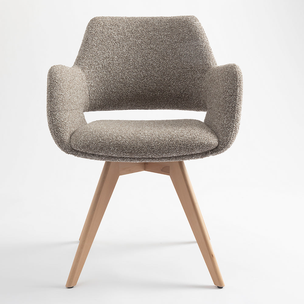Bastion Wooden Dining Chair - Light Khaki