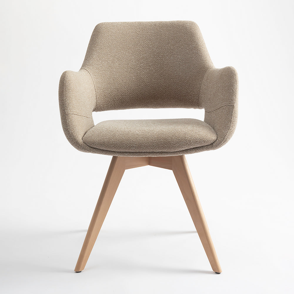 Bastion Wooden Dining Chair - Flaxen