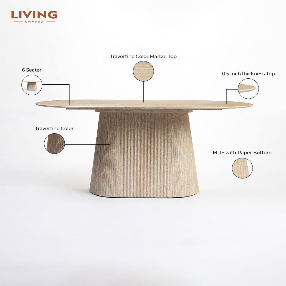 Paperstone 4 Seater Dining Table