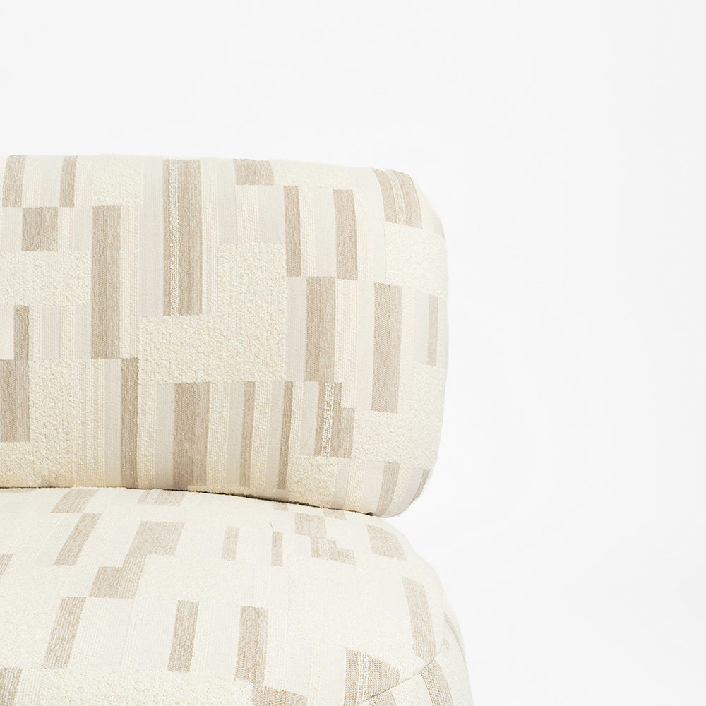 Hakusho Polyester Boucle Lounge Chair