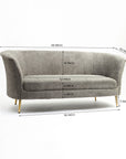 Bleu Gem Sofa - Grey