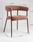 Amber Dining Chair - Light Maroon