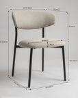 Moonlit Mesh Dining Chair - Light Grey