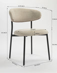 Moonlit Mesh Dining Chair - Off White