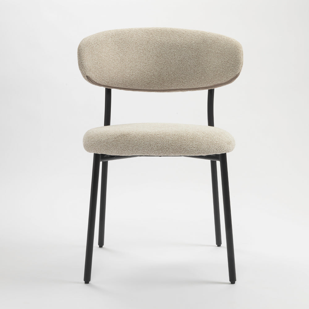 Moonlit Mesh Dining Chair - Off White