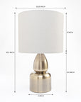 Noir Forge Table Lamp - Nickel