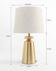 Charcoal Table Lamp - Brass