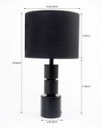Dark Gleam Table Lamp - Black