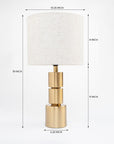 Dark Gleam Table Lamp - Brass