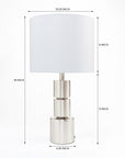 Dark Gleam Table Lamp - Nickel