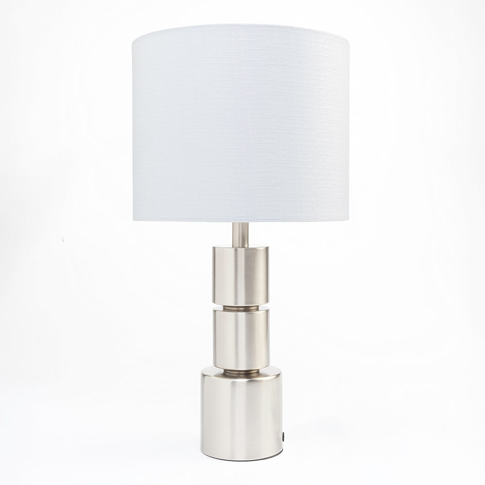 Dark Gleam Table Lamp - Nickel