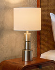 Dark Gleam Table Lamp - Nickel