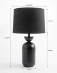 Dove Glimmer Table Lamp - Black