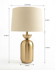 Dove Glimmer Table Lamp - Brass