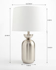 Dove Glimmer Table Lamp - Nickel