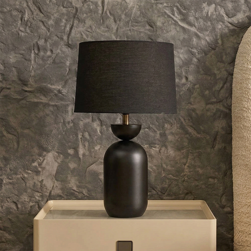 Dove Glimmer Table Lamp - Black