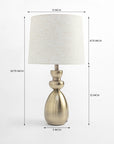 Winter White Table Lamp - Brass