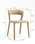 Opale Dining Chair - Light Brown