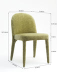 Walnut Dining Chair - Green