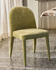 Walnut Dining Chair - Green