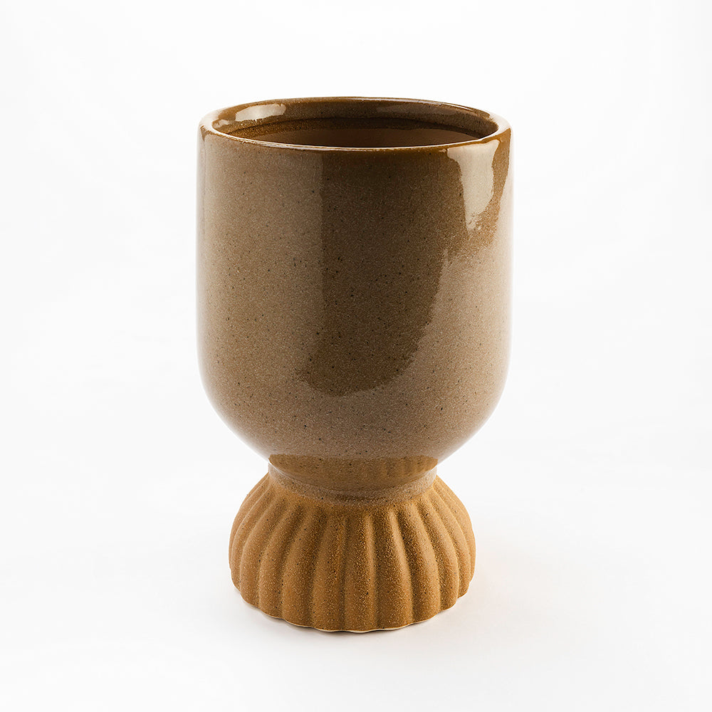 Sable Ceramic Round Vase - Large