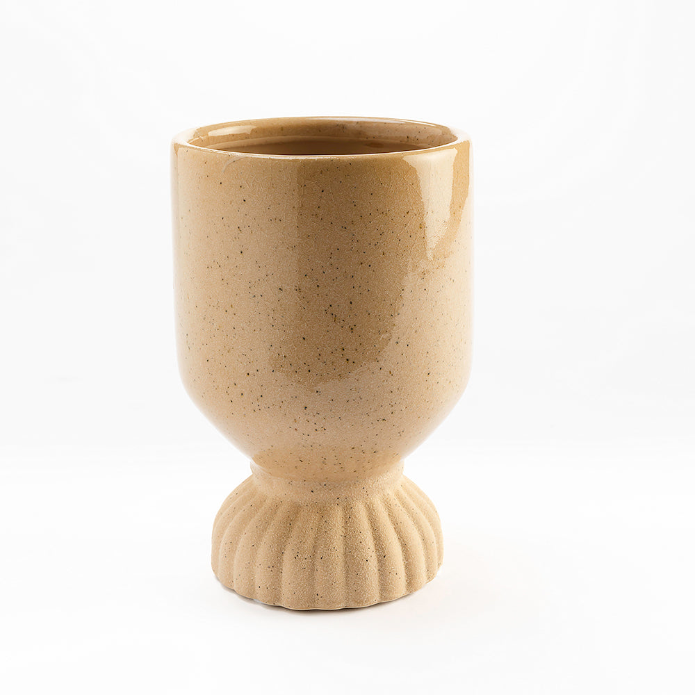 Sable Ceramic Round Vase - Small