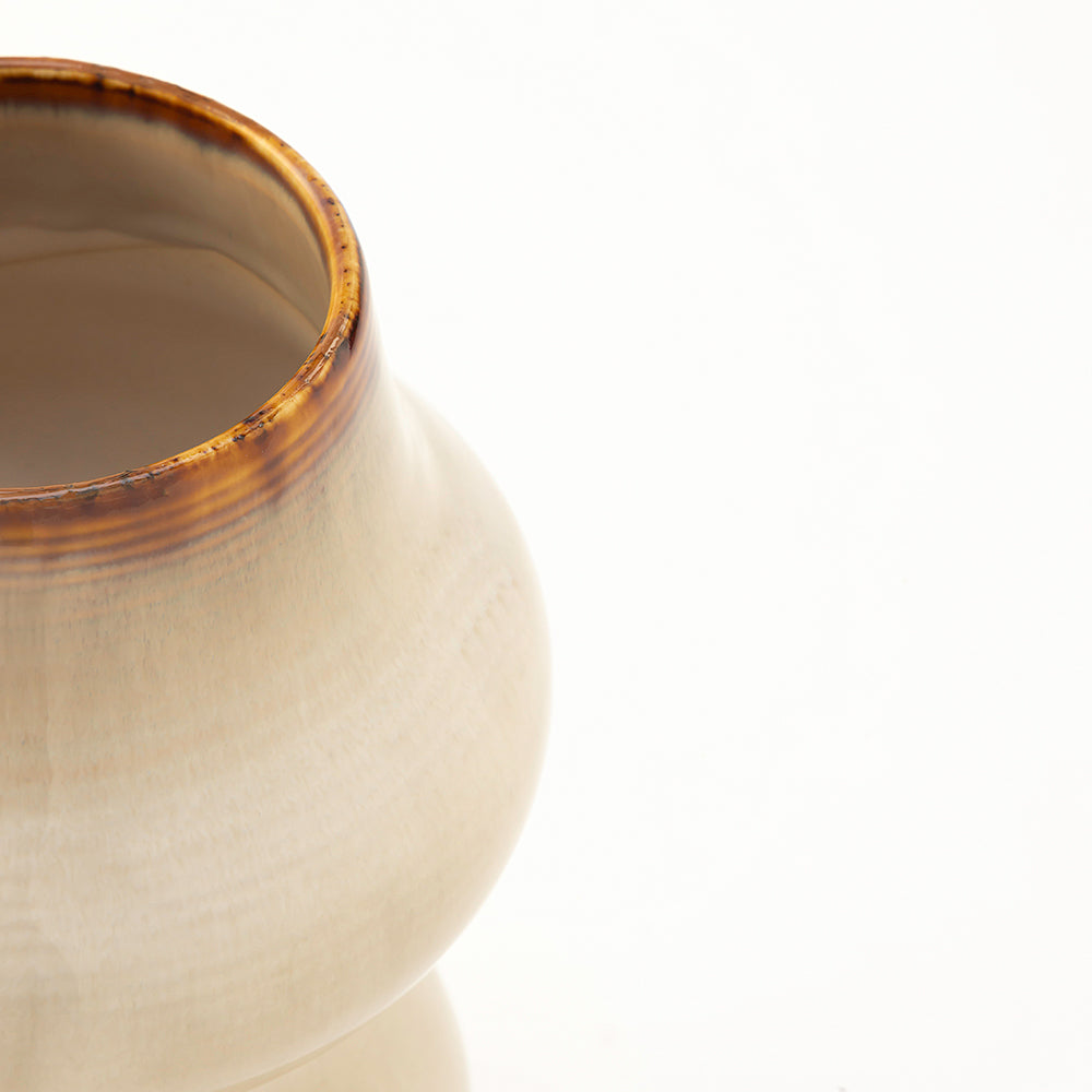 Honeyed Round Vase