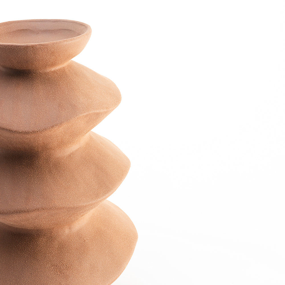 Cream Stone Vase