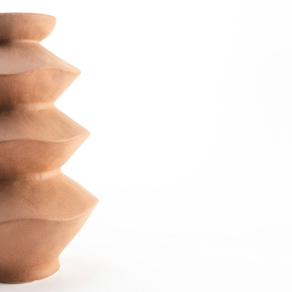Cream Stone Vase