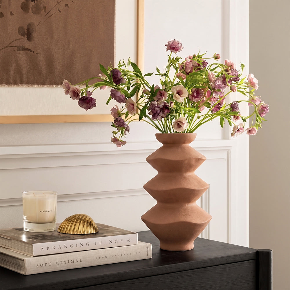 Cream Stone Vase