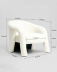 Elegant Upholstered Lounge Chair - White
