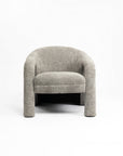 Elegant Upholstered Lounge Chair - Grey