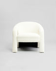 Elegant Upholstered Lounge Chair - White