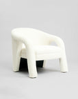 Elegant Upholstered Lounge Chair - White