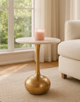 Tidal Marble Accent Table