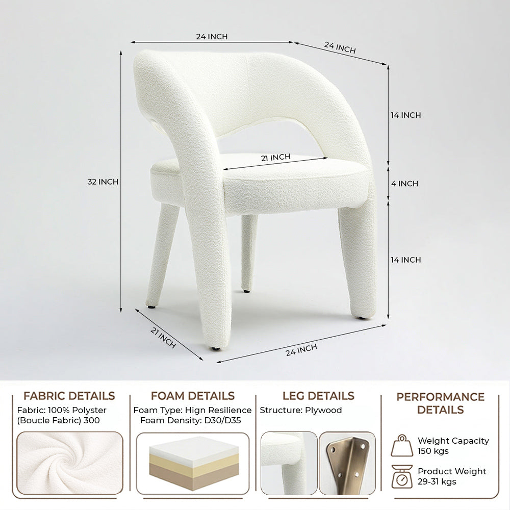 Arlia Dining Chair - White