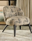 Camila Boucle Chair - Black And Beige