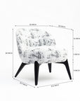 Camila Boucle Chair - Black And White
