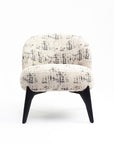 Camila Boucle Chair - Black And Beige