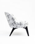 Camila Boucle Chair - Black And White