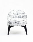 Camila Boucle Chair - Black And White