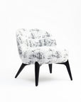 Camila Boucle Chair - Black and White
