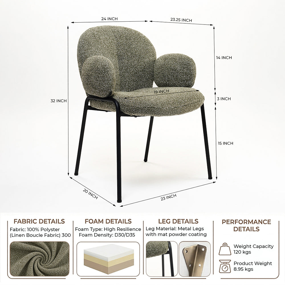 Shutcho Linen Dining Chair