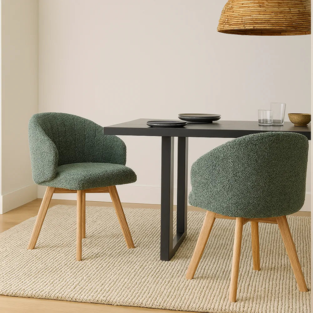 Tezzo Linen Wooden Dining Chair