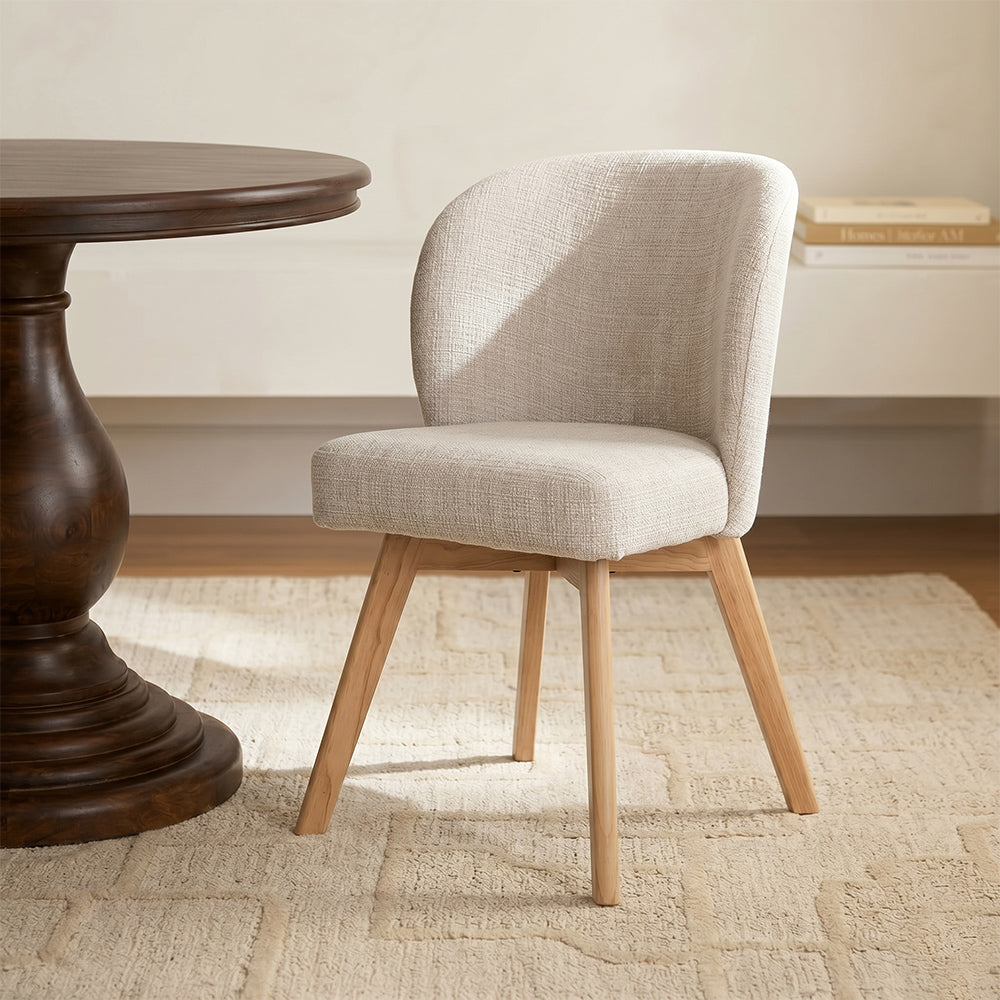 Minea Velvet Wooden Dining Chair