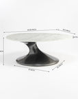 Abedelazar Marbel Coffee Table - White