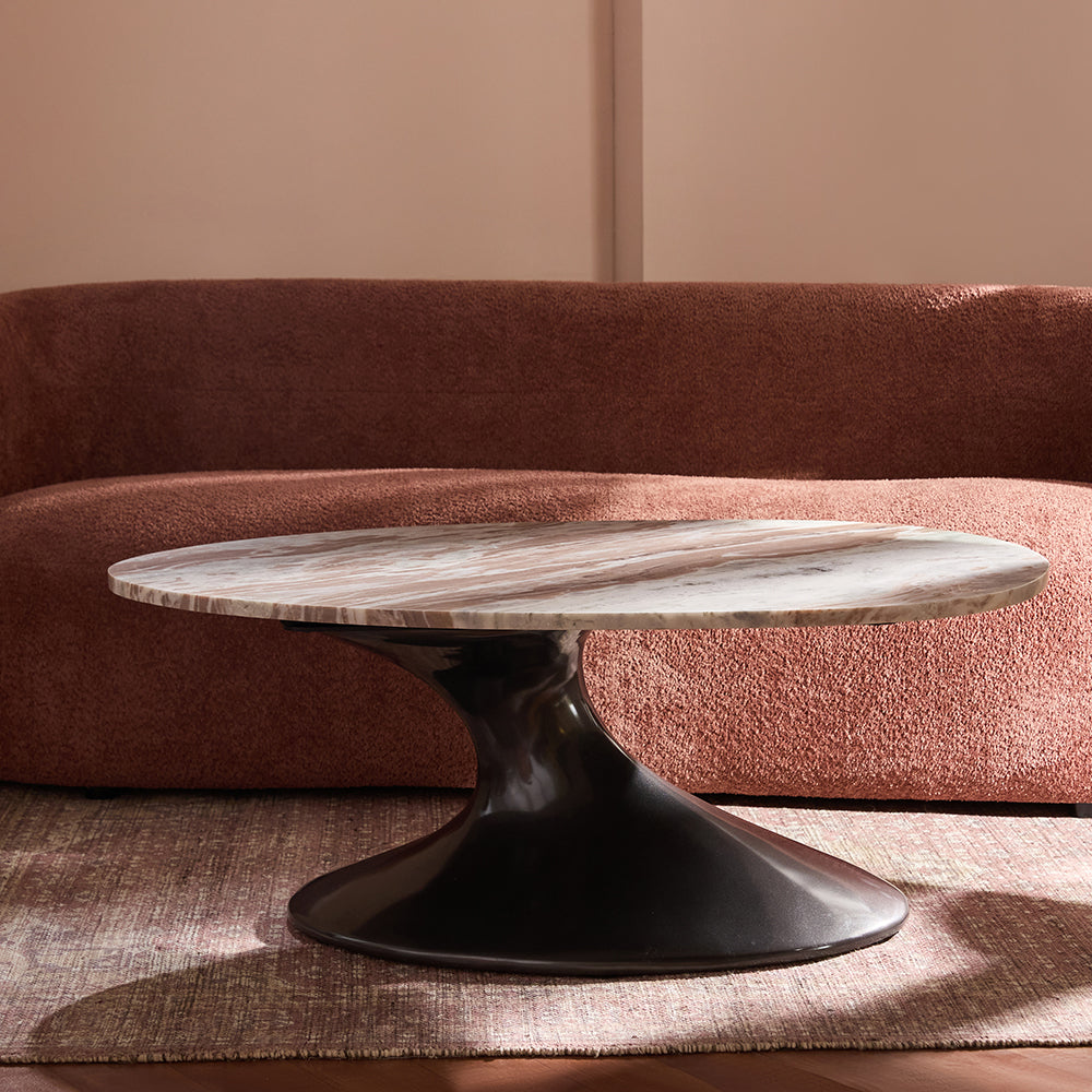 Abedelazar Marbel Coffee Table - Brown