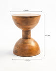 Cedar Mango Wood Accent Table & Stool